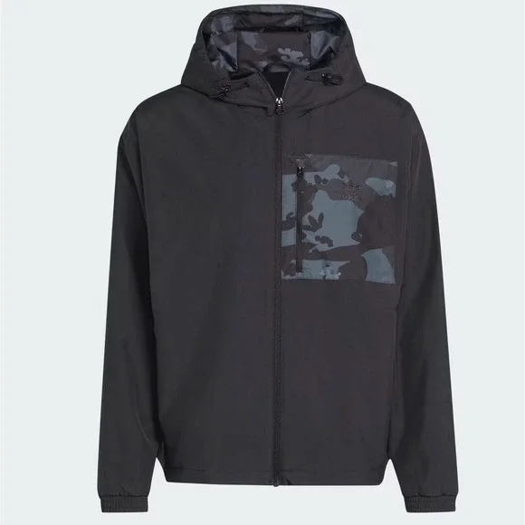 Adidas Originals Men's Small‎ Camo Full Zip Hooded Windbreaker Jacket II8154 NWT